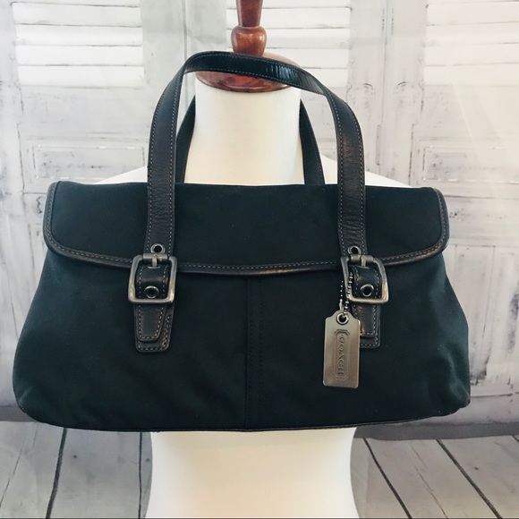 Coach Handbags - Fabric Coach Hand Bag -GUC- black classic style